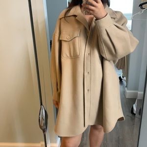 Wool Oversized Shirt Jacket